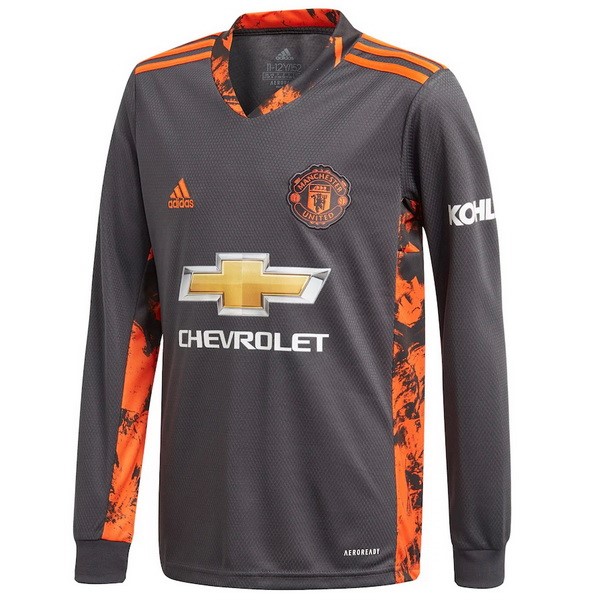 Thailande Maillot Football Manchester United Domicile ML Gardien 2020-21 Gris